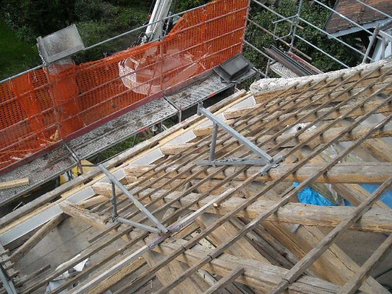 Abbruch der alten Lattung